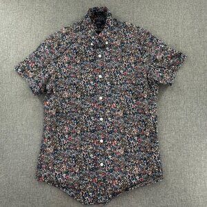 Mens J. Crew Floral Classic Button Down Shirt Flex Washed Small Cotton Blend